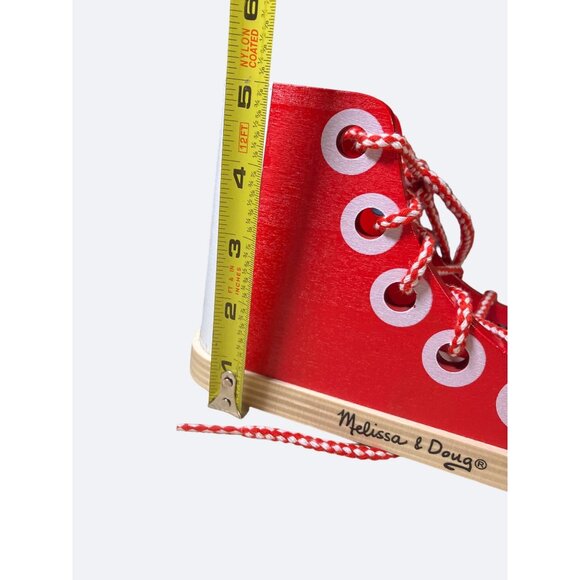 Melissa & Doug Learn to Lace and Ties Wood Shoe - Picture 7 of 11